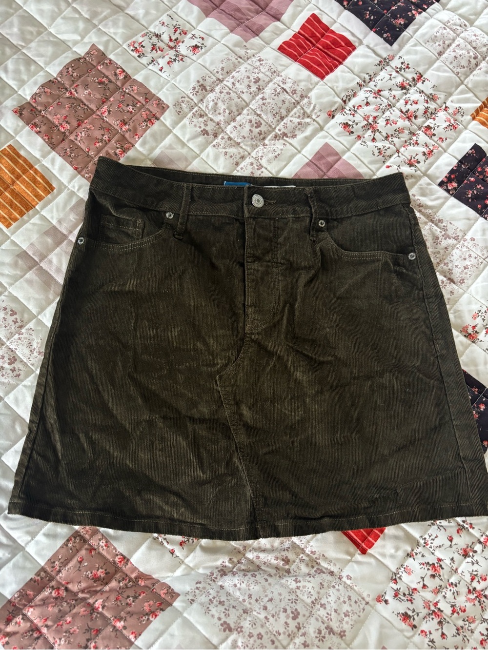 Old Navy Dark Brown Corduroy Mini Skirt